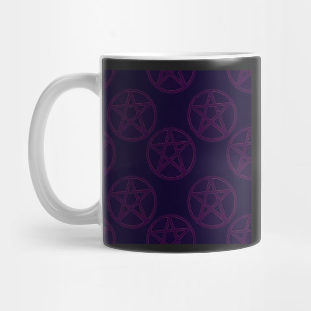 Purple and Hot Pink Stone Pentagrams by stickypixie